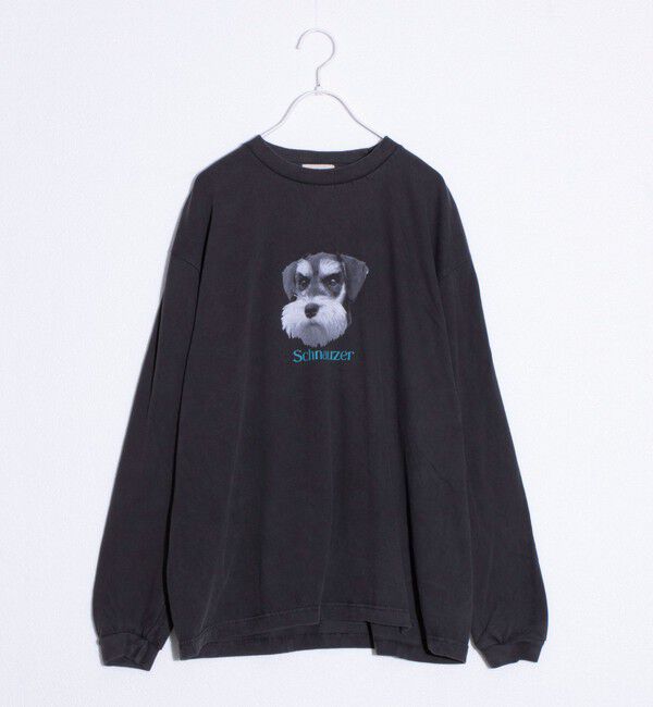 GLOSTER「【人気シリーズ】【DOG&CAT】犬猫ピグメント クルーネックロンT」|Tシャツ・カットソー|
