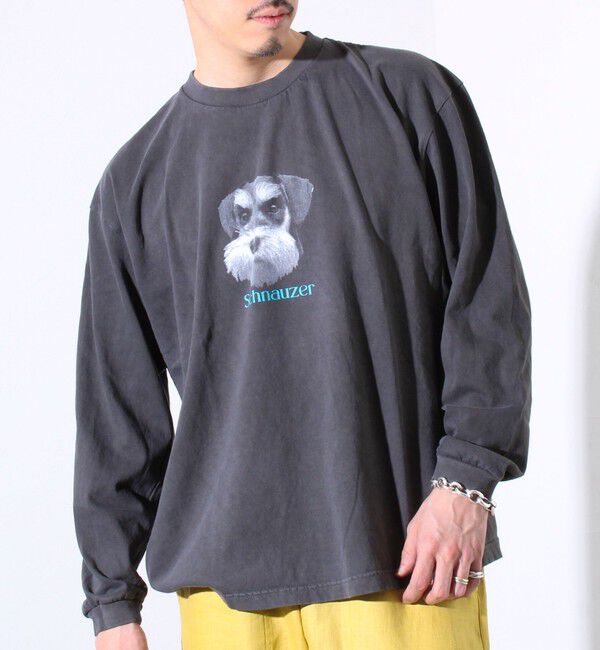 GLOSTER「【人気シリーズ】【DOG&CAT】犬猫ピグメント クルーネックロンT」|Tシャツ・カットソー|