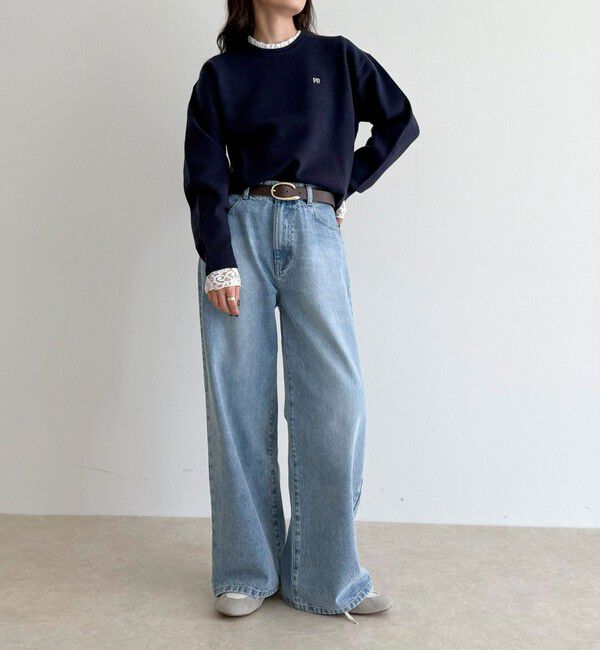 fredy emue「レーススリーブ衿フリルロンTシャツ」|Tシャツ・カットソー|