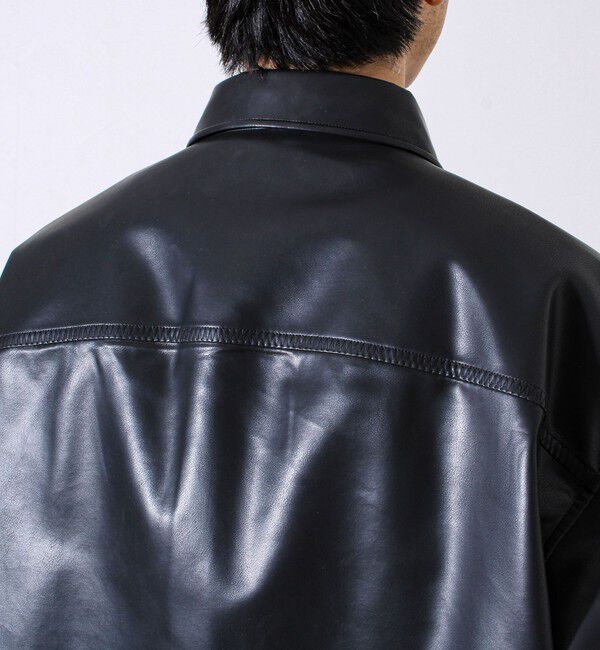 GLOSTER「【本革見え/3サイズ展開】UNISEX レザーシャウター フェイクレザーシャツ」|シャツ・ブラウス|