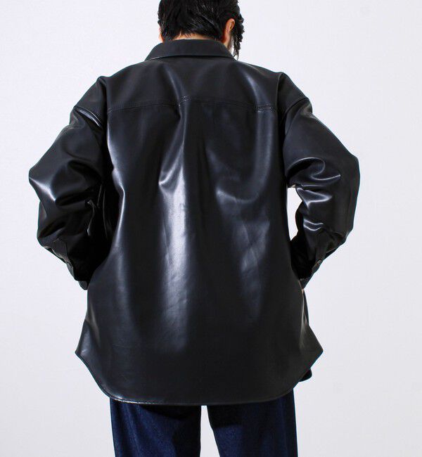 GLOSTER「【本革見え/3サイズ展開】UNISEX レザーシャウター フェイクレザーシャツ」|シャツ・ブラウス|