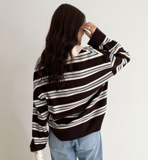 fredy emue「ラガーボーダーニットプルオーバー」|ニット・セーター|