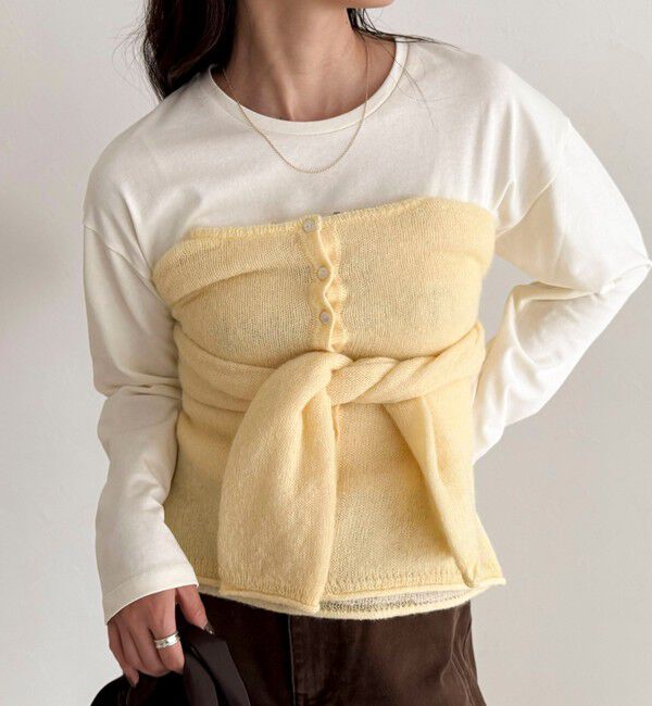 fredy emue「モヘヤ混ビスチェカーディガン」|カーディガン|