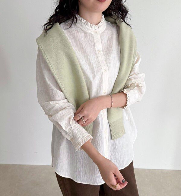 fredy emue「バンドカラーフリルシャツ」|シャツ・ブラウス|