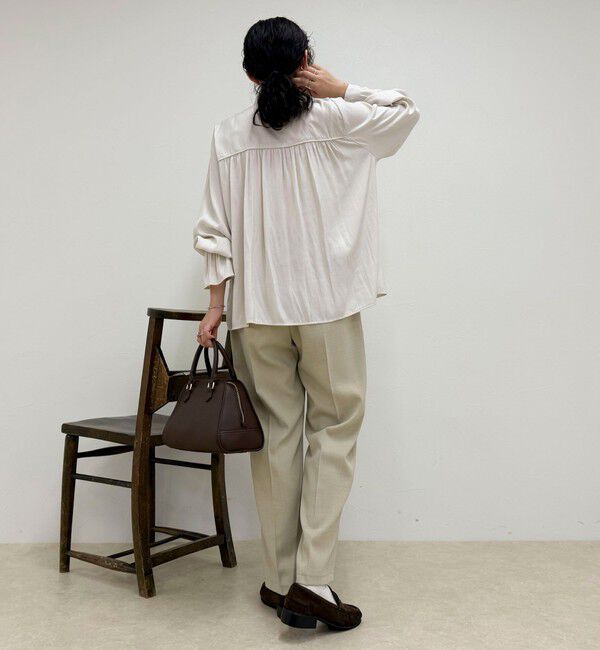 fredy emue「マイクロツイルサテンブラウス」|シャツ・ブラウス|