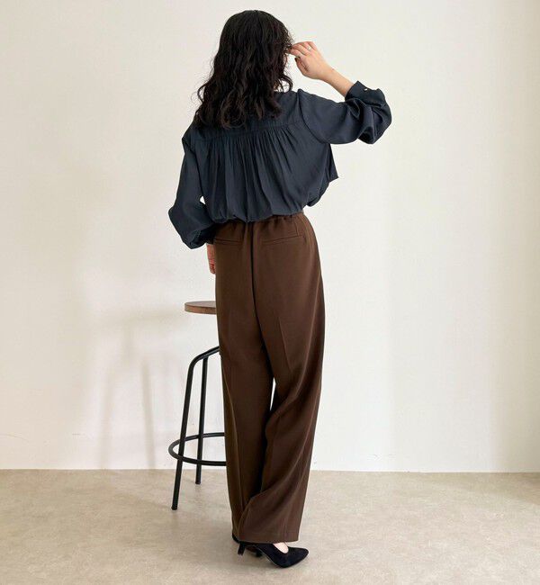 fredy emue「パウダーサテン前開きブラウス」|シャツ・ブラウス|