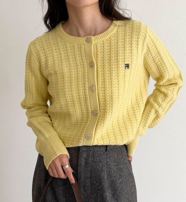 fredy emue「FR刺繍ケーブル柄ニットカーディガン」|ニット・セーター|