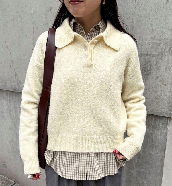 fredy emue「ポロ衿ニットプルオーバー」|ニット・セーター|