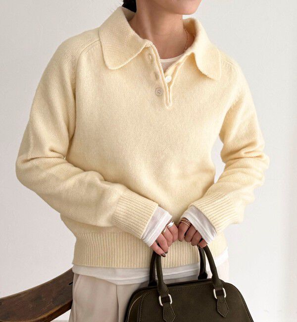 fredy emue「ポロ衿ニットプルオーバー」|ニット・セーター|