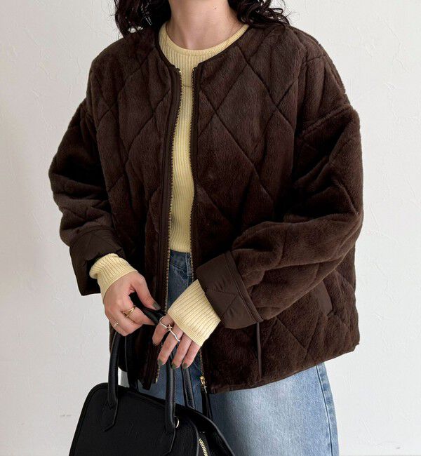 fredy emue「ファーキルトジップコート」|その他|