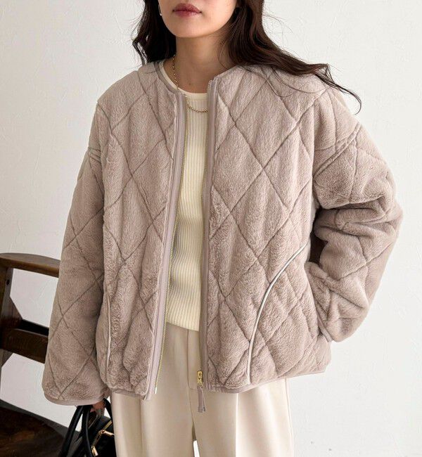 fredy emue「ファーキルトジップコート」|その他|