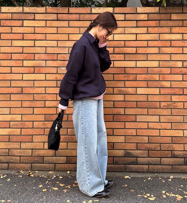 fredy emue「FR刺繍衿付き起毛スウェットプルオーバー」|スウェット・ジャージ|