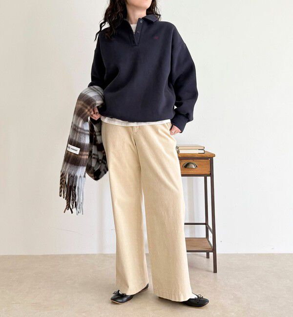 fredy emue「FR刺繍衿付き起毛スウェットプルオーバー」|スウェット・ジャージ|