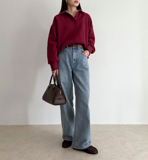 fredy emue「FR刺繍衿付き起毛スウェットプルオーバー」|スウェット・ジャージ|