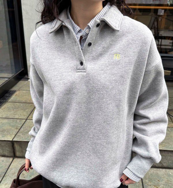 fredy emue「FR刺繍衿付き起毛スウェットプルオーバー」|スウェット・ジャージ|