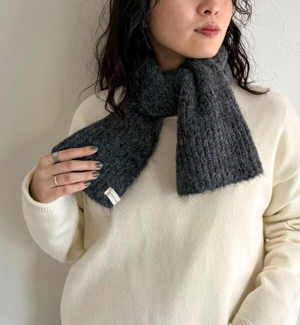 fredy emue「【CONTROL FREAK/コントロールフリーク】シャギーニットスヌード」|スヌード|チャコールグレー