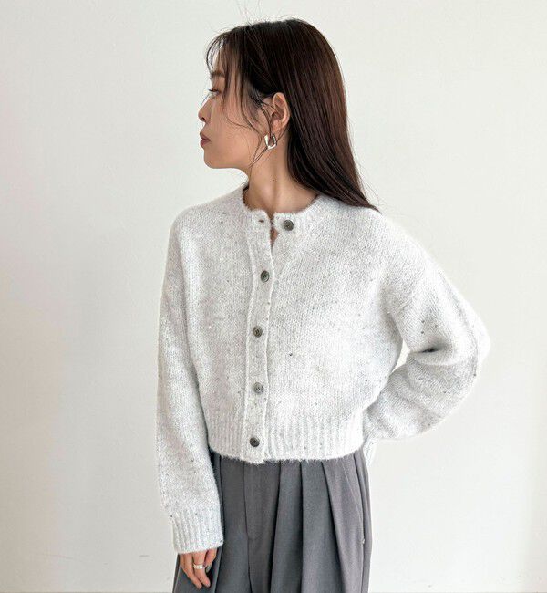 fredy emue「スパンコールニットカーディガン」|カーディガン|