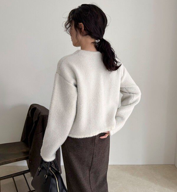 fredy emue「シャギー裏配色ジャケットカーディガン」|カーディガン|