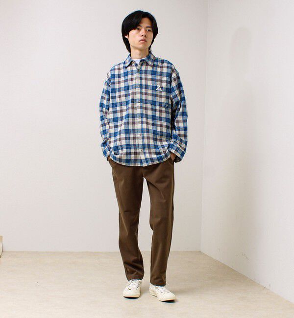 GLOSTER「【毎日穿けるきれい見え】ストレッチカルゼパンツ」|チノ|