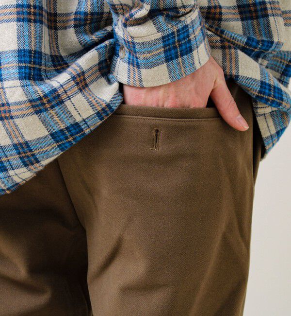 GLOSTER「【毎日穿けるきれい見え】ストレッチカルゼパンツ」|チノ|