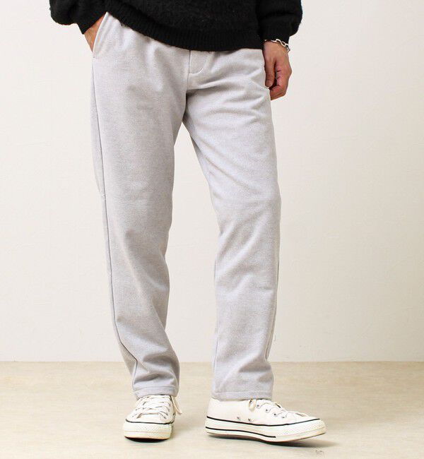 GLOSTER「【毎日穿けるきれい見え】ストレッチカルゼパンツ」|チノ|