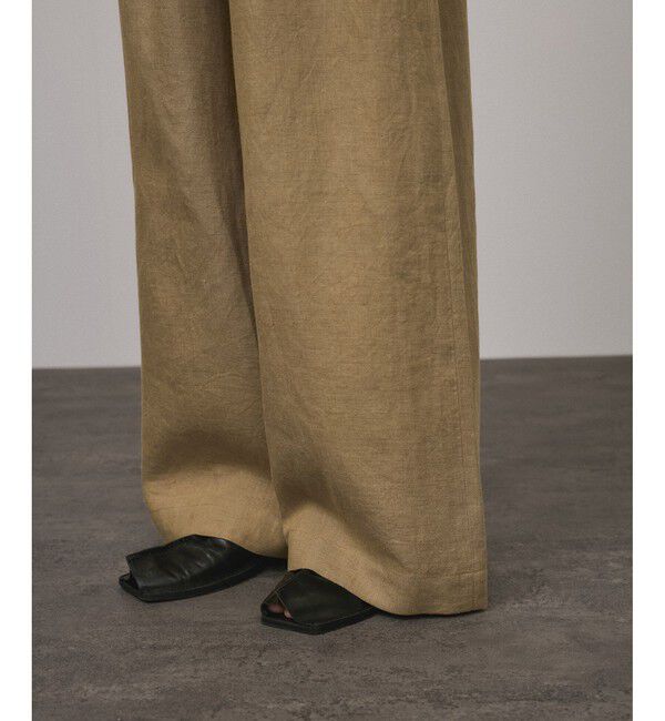 SALON adam et rope'「【WEB限定】ヨーロピアンフラックスリネンリラックスパンツ」|チノ|