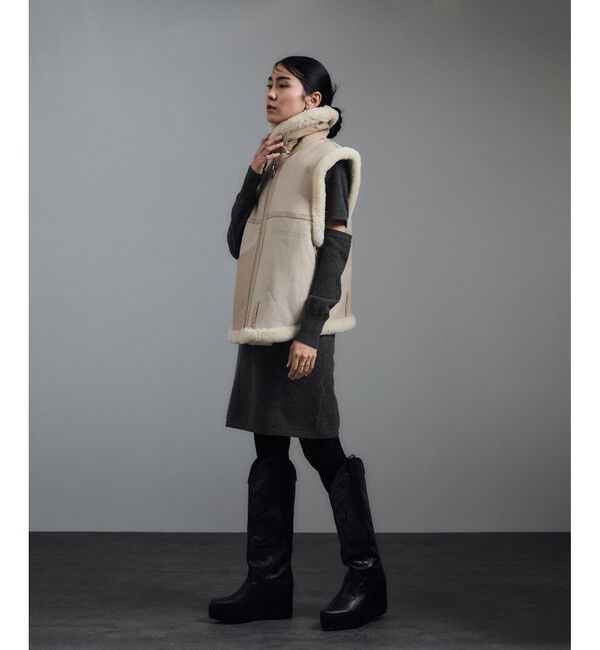 SALON adam et rope'「カシミヤニットミニワンピース」|ワンピース|