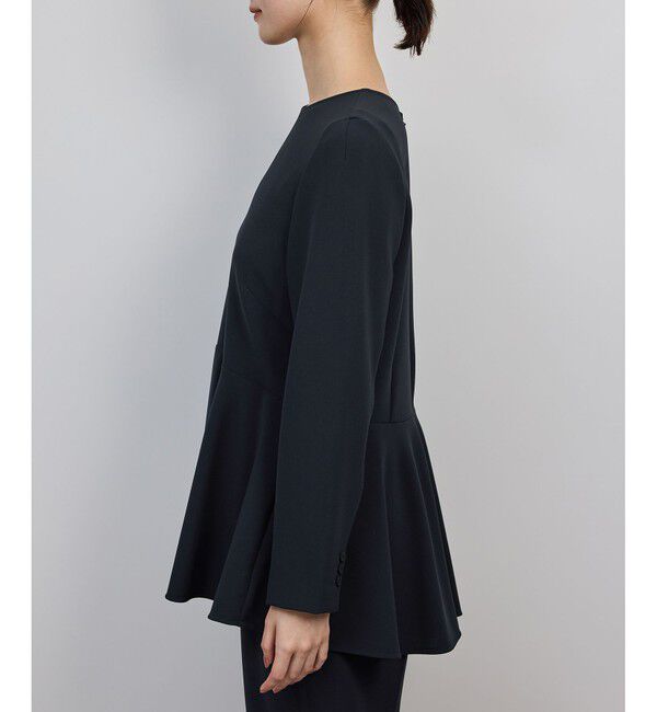 ROPE「トリアセダブルクロスペプラムブラウス/イージーケア」|シャツ・ブラウス|