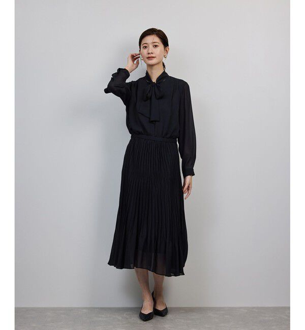 ROPE「ジョーゼットシフォンプリーツワンピース・25AW」|ワンピース|