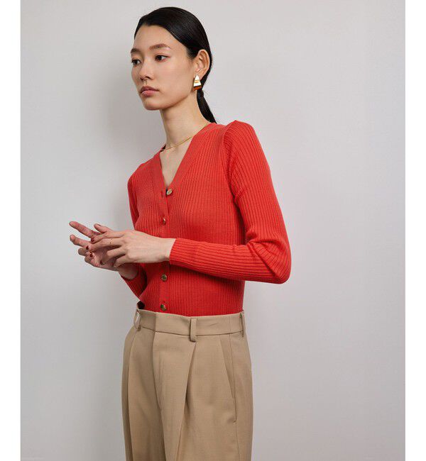 ROPE「ハイゲージワイドリブニットカーディガン」|カーディガン|