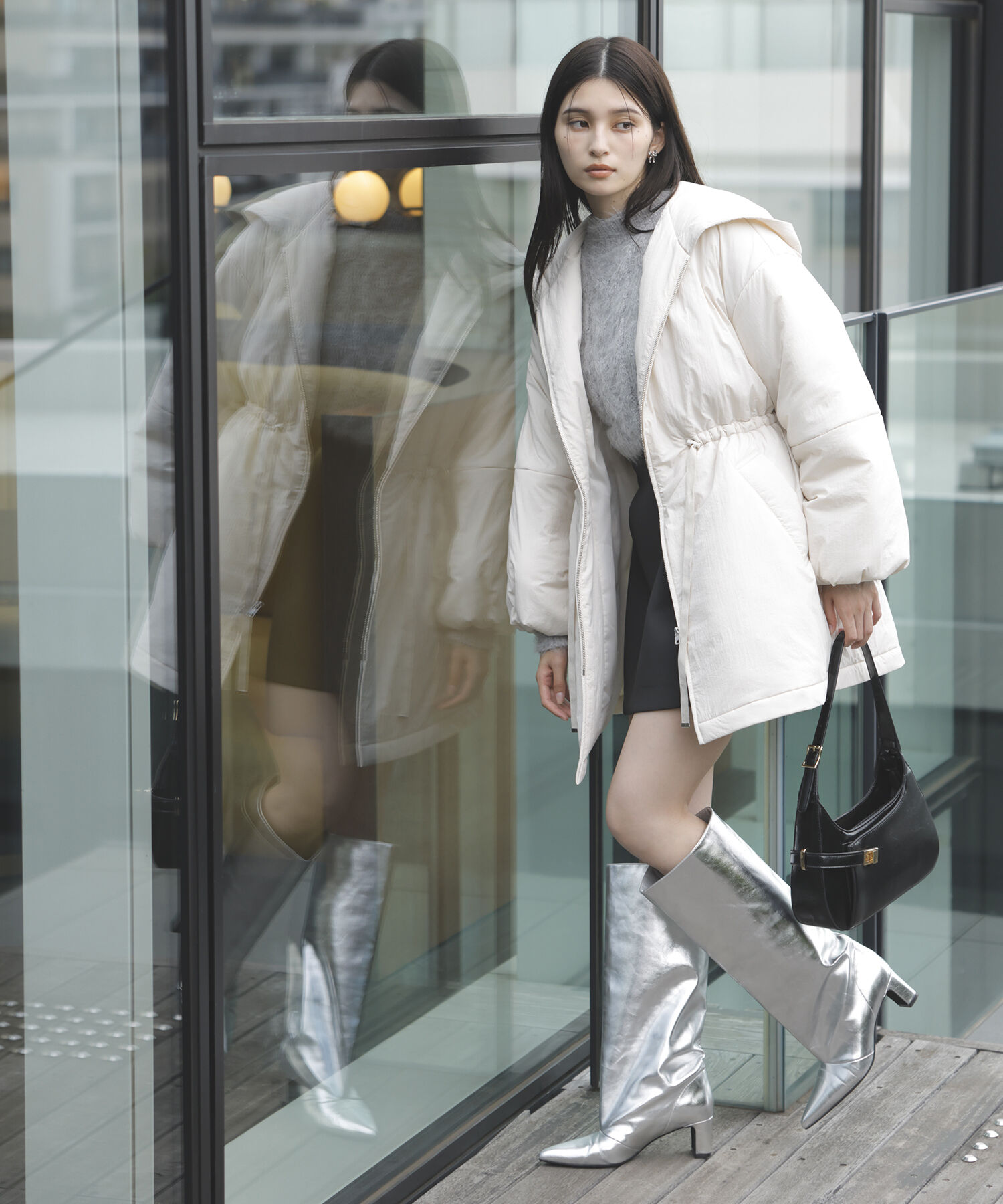 VIS「軽くて温かい中綿ウエストマークコート」|その他|