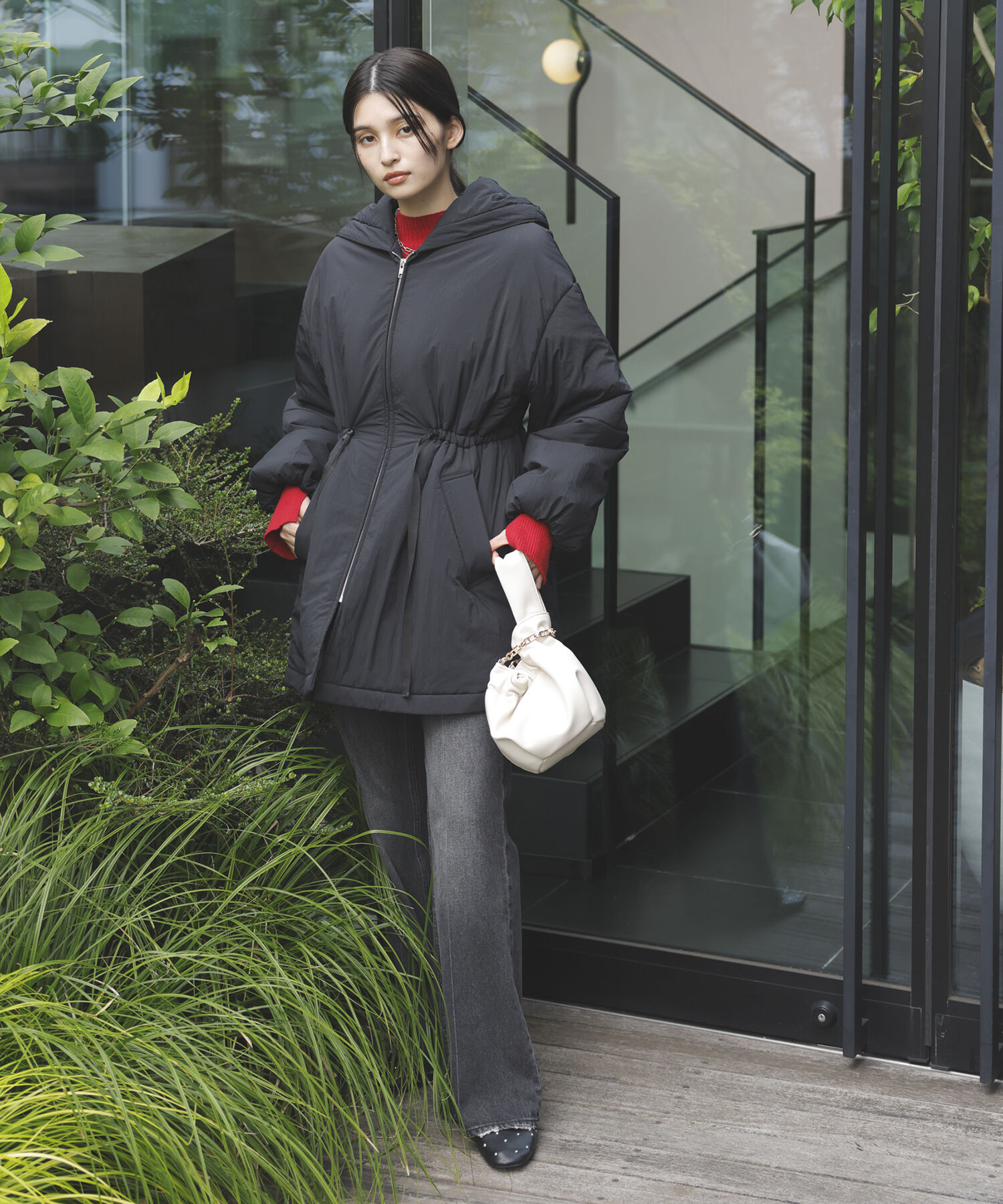 VIS「軽くて温かい中綿ウエストマークコート」|その他|