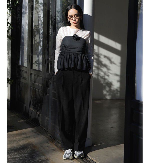 VIS「コサージュ付きバルーンナイロンビスチェ」|その他|