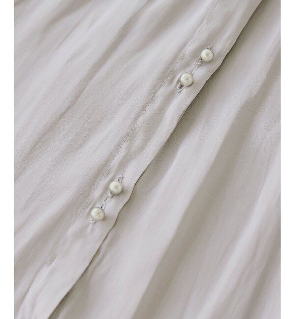 VIS「【WEB限定】割繊釦ネックフリルブラウス」|シャツ・ブラウス|