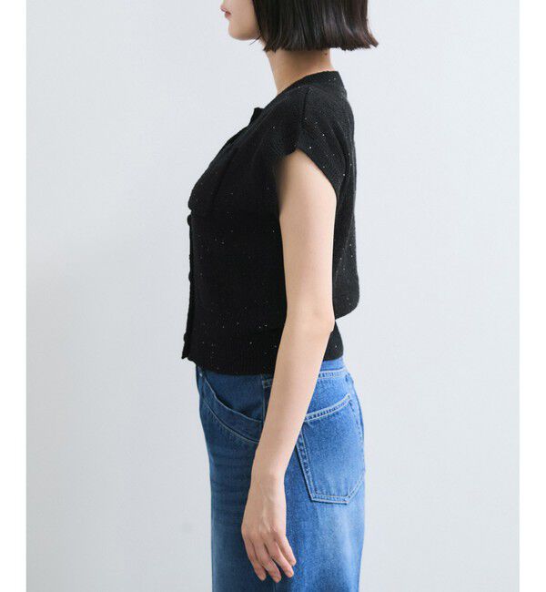 VIS「くるみ釦ニットトップスカーデ/洗える」|カーディガン|