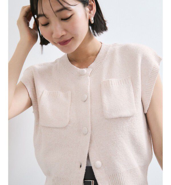 VIS「くるみ釦ニットトップスカーデ/洗える」|カーディガン|