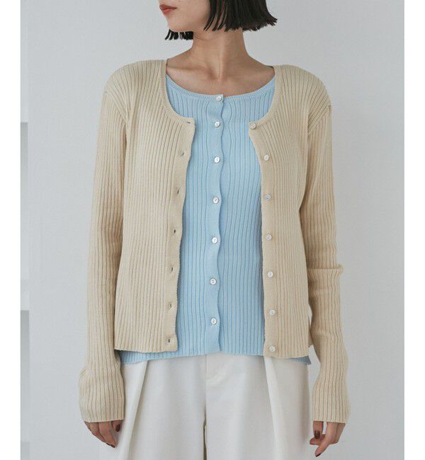 VIS「【WEB限定】フェイクレイヤードカーディガン(マルチWAY)」|カーディガン|