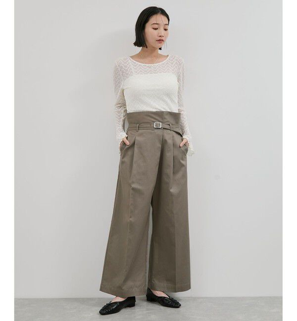 VIS「【洗える】2WAYラップデザインパンツ」|チノ|