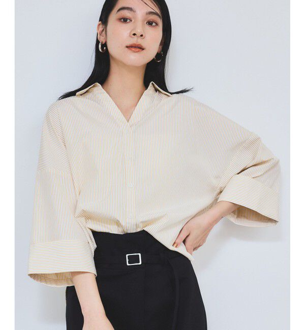 VIS「【WEB限定】スキッパーワイドスリーブシャツ/通勤対応」|シャツ・ブラウス|
