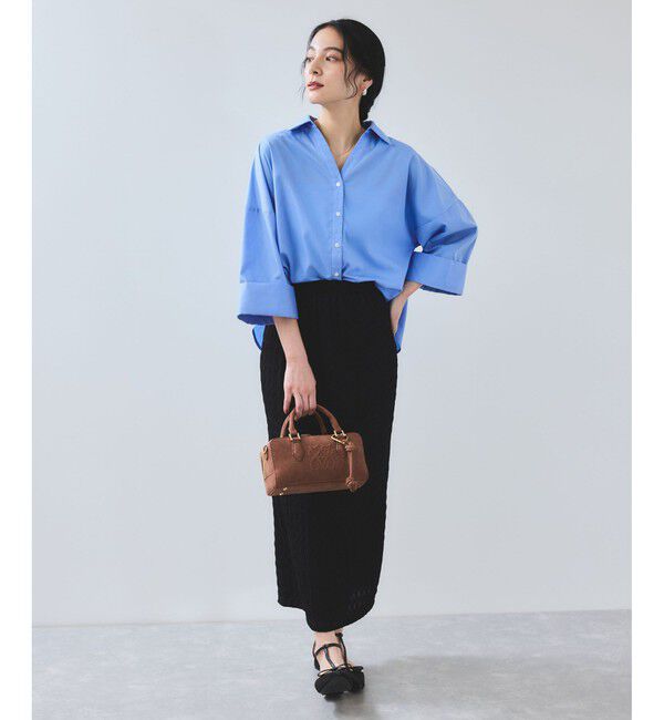 VIS「【WEB限定】スキッパーワイドスリーブシャツ/通勤対応」|シャツ・ブラウス|