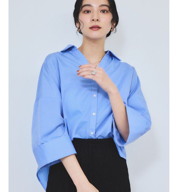 VIS「【WEB限定】スキッパーワイドスリーブシャツ/通勤対応」|シャツ・ブラウス|