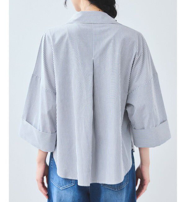 VIS「【WEB限定】スキッパーワイドスリーブシャツ/通勤対応」|シャツ・ブラウス|