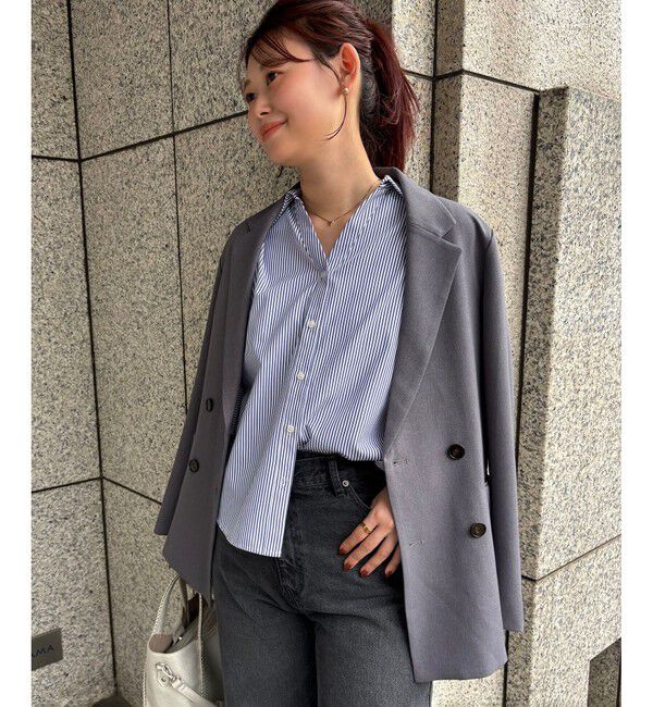 VIS「【WEB限定】スキッパーワイドスリーブシャツ/通勤対応」|シャツ・ブラウス|