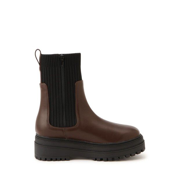 VIS「タンクソールサイドニットブーツ」|ロングブーツ|