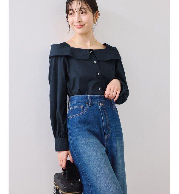 VIS「オフショルライクロングスリーブブラウス/イージーケア」|シャツ・ブラウス|