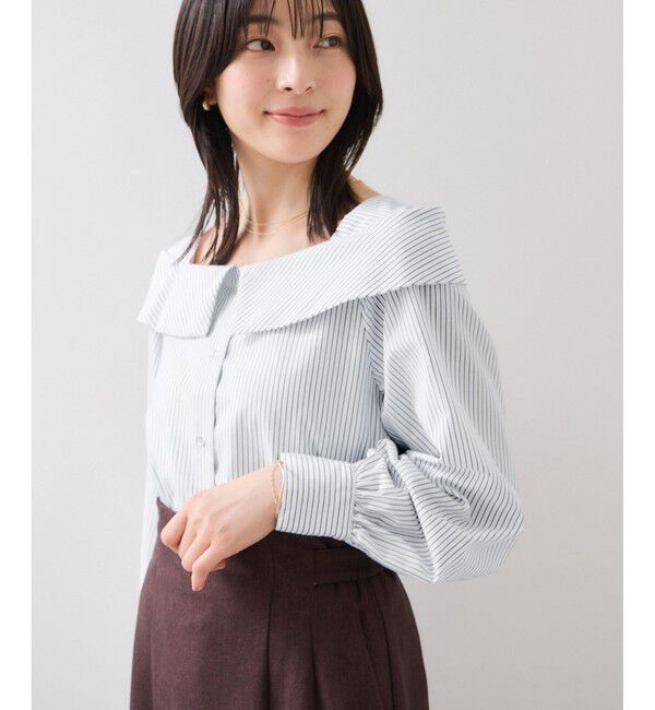 VIS「オフショルライクロングスリーブブラウス/イージーケア」|シャツ・ブラウス|