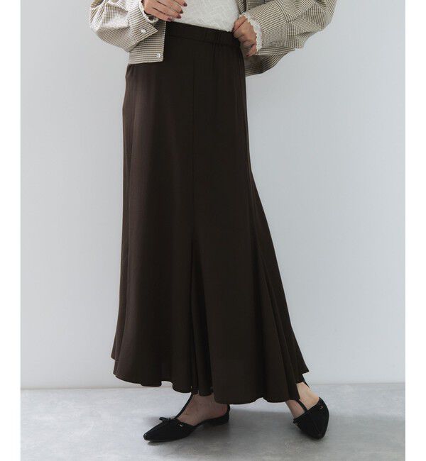 VIS「フィブリルサテン＆レースアソートマーメイドスカート」|スカート|