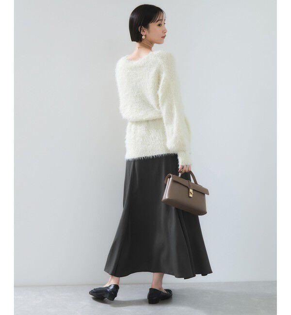 VIS「フィブリルサテン＆レースアソートマーメイドスカート」|スカート|