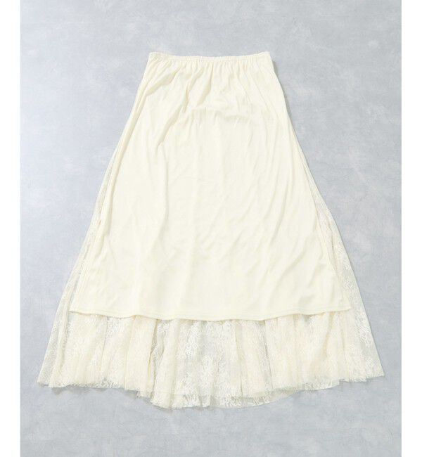 VIS「フィブリルサテン＆レースアソートマーメイドスカート」|スカート|