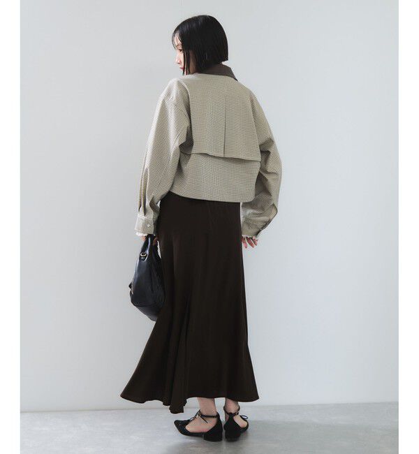 VIS「フィブリルサテン＆レースアソートマーメイドスカート」|スカート|